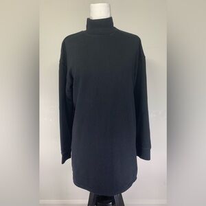 Wilfred Free Aritzia Black Mock Neck Sweatshirt Dress Tunic